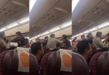 விமானத்தில் அடித்துக்கொண்ட இந்திய பயணிகள்! – வைரலாகும் வீடியோ