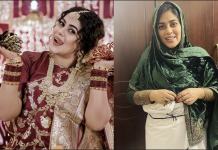 பாரம்பரிய முறைப்படி வேட்டி கட்டி நடந்த நடிகை பூர்ணாவின் வளைகாப்பு!